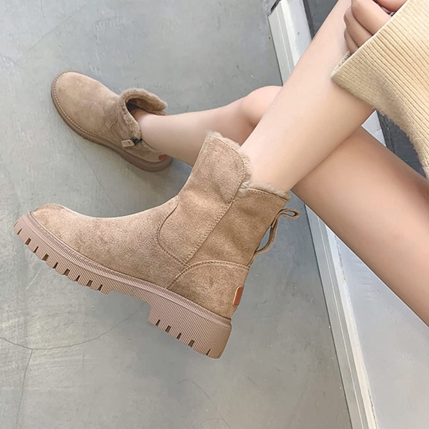 Naira – Damen Stiefeletten mit Warmfutter und Reißverschluss