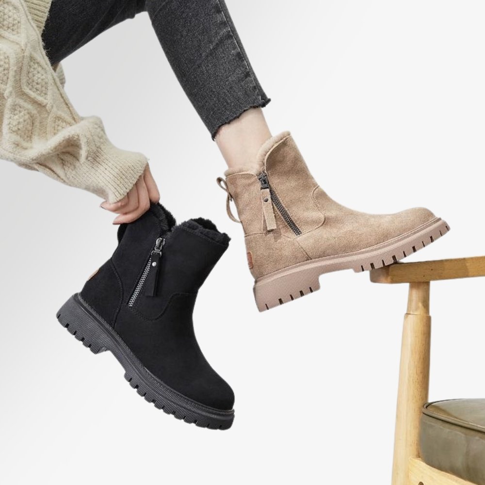 Naira – Damen Stiefeletten mit Warmfutter und Reißverschluss