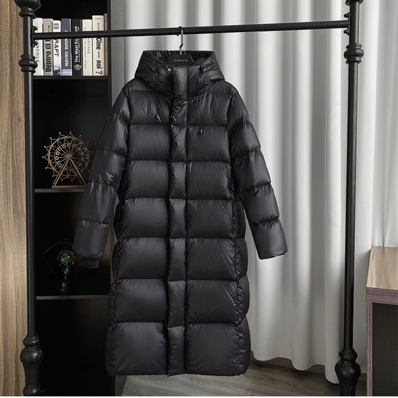 Elena - Damen Wintermantel lange Daunenjacke