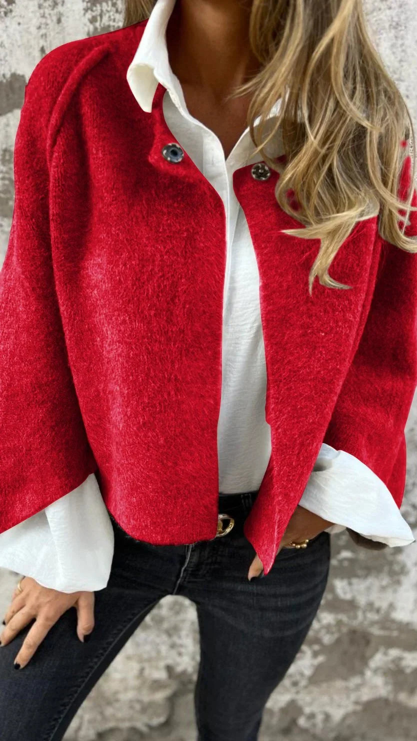 Isabella – Weiche Kurzjacke mit Knöpfen Damen