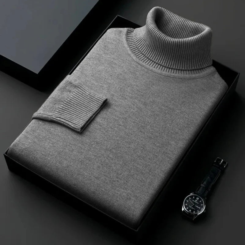 Adrian - Herren Rollkragenpullover mit Rippbündchen