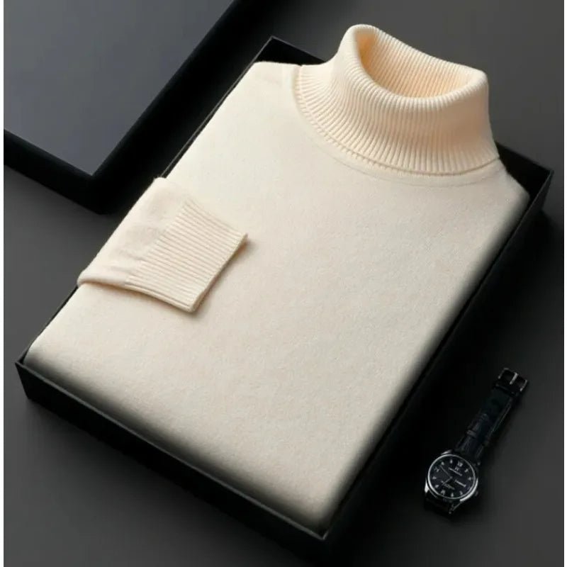 Alain - Herren Strickpullover mit Rollkragen