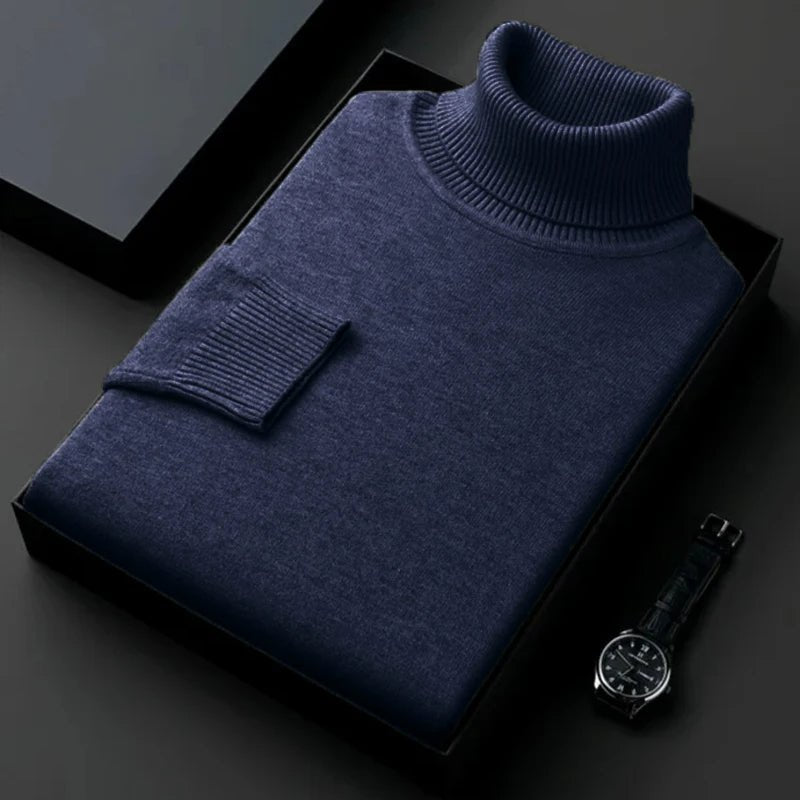 Alain - Herren Strickpullover mit Rollkragen
