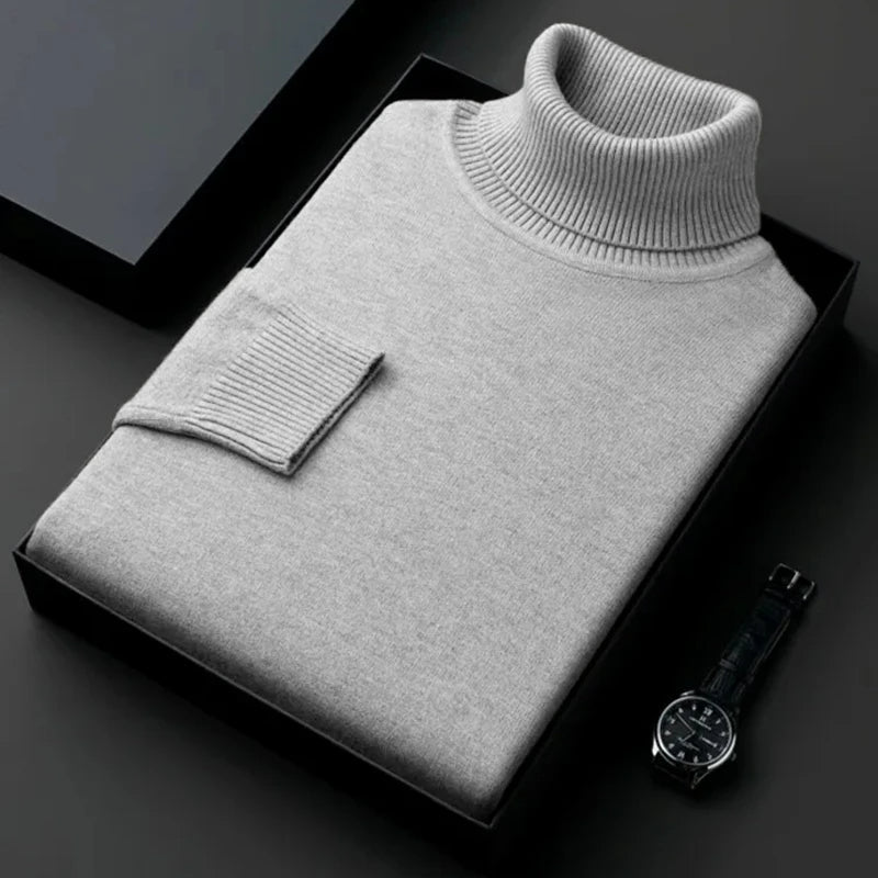 Alain - Herren Strickpullover mit Rollkragen