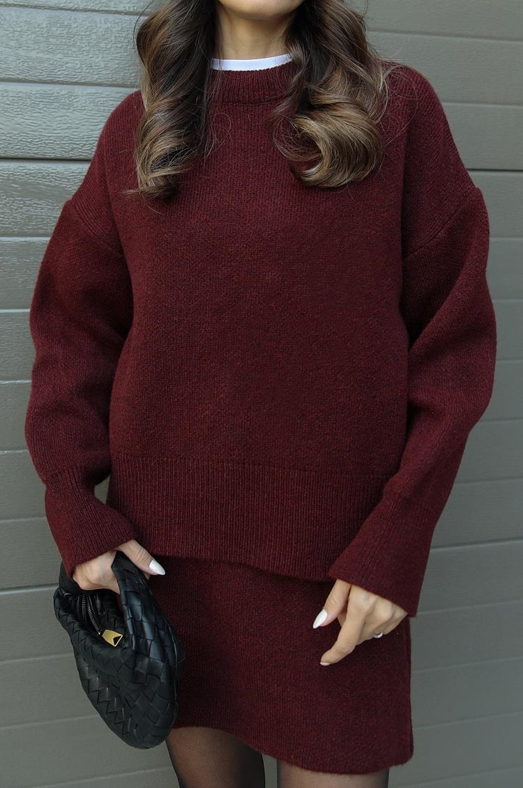 Isla – Elegantes Strickkleid mit Oversize Pullover Damen