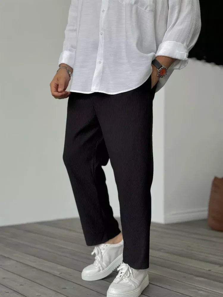 Leon – Plissee Freizeit Hose Herren
