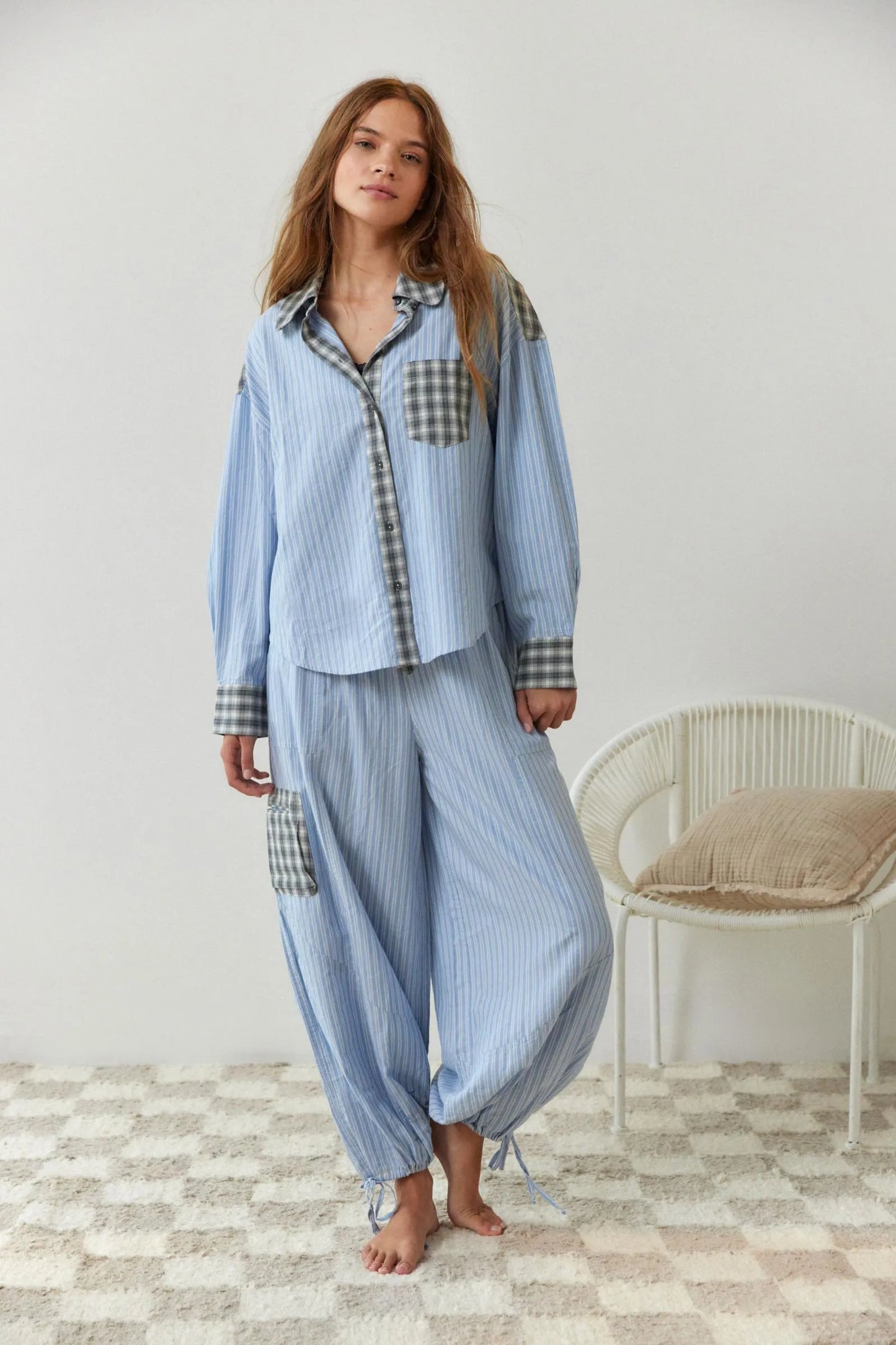 Leonie – Damen Pyjama Set mit Hemd und Hose
