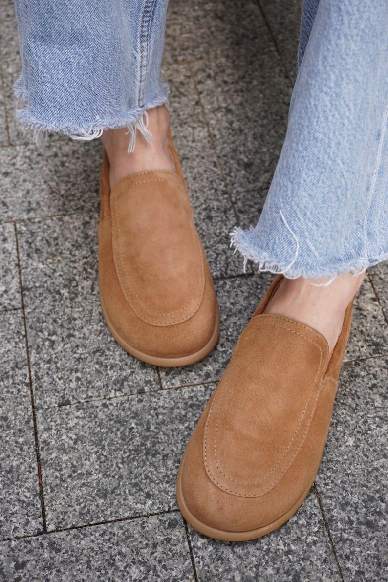 Loafer aus cognacfarbenem Wildleder