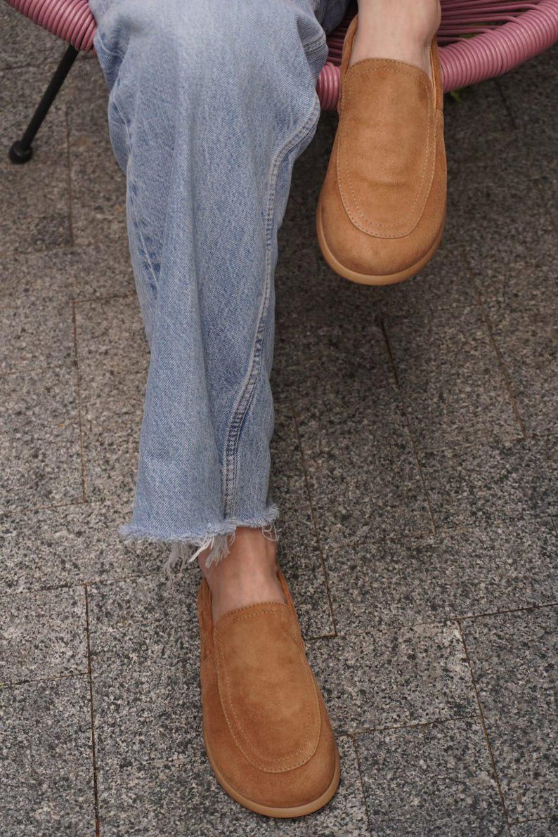 Loafer aus cognacfarbenem Wildleder