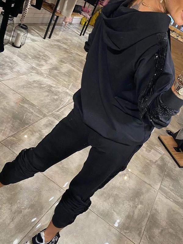 Mila - Damen Zweiteiler Jogginganzug mit Kapuze bequem