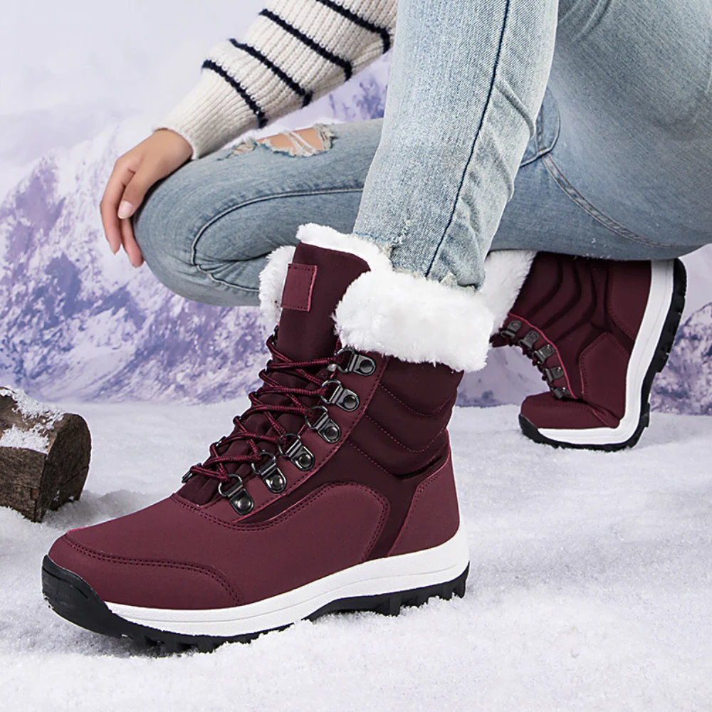 Mira - Damen Winter Schneestiefel mit Fellfutter und rutschfester Sohle