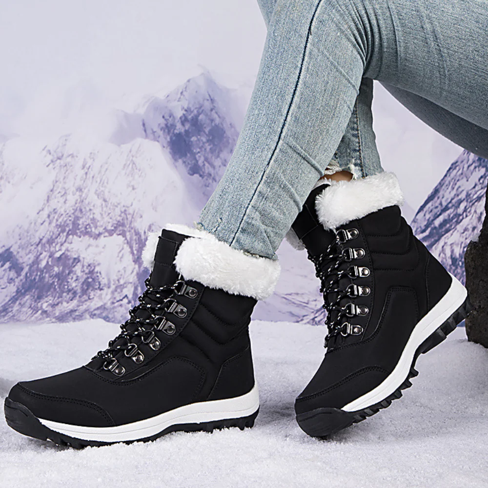 Mira - Damen Winter Schneestiefel mit Fellfutter und rutschfester Sohle
