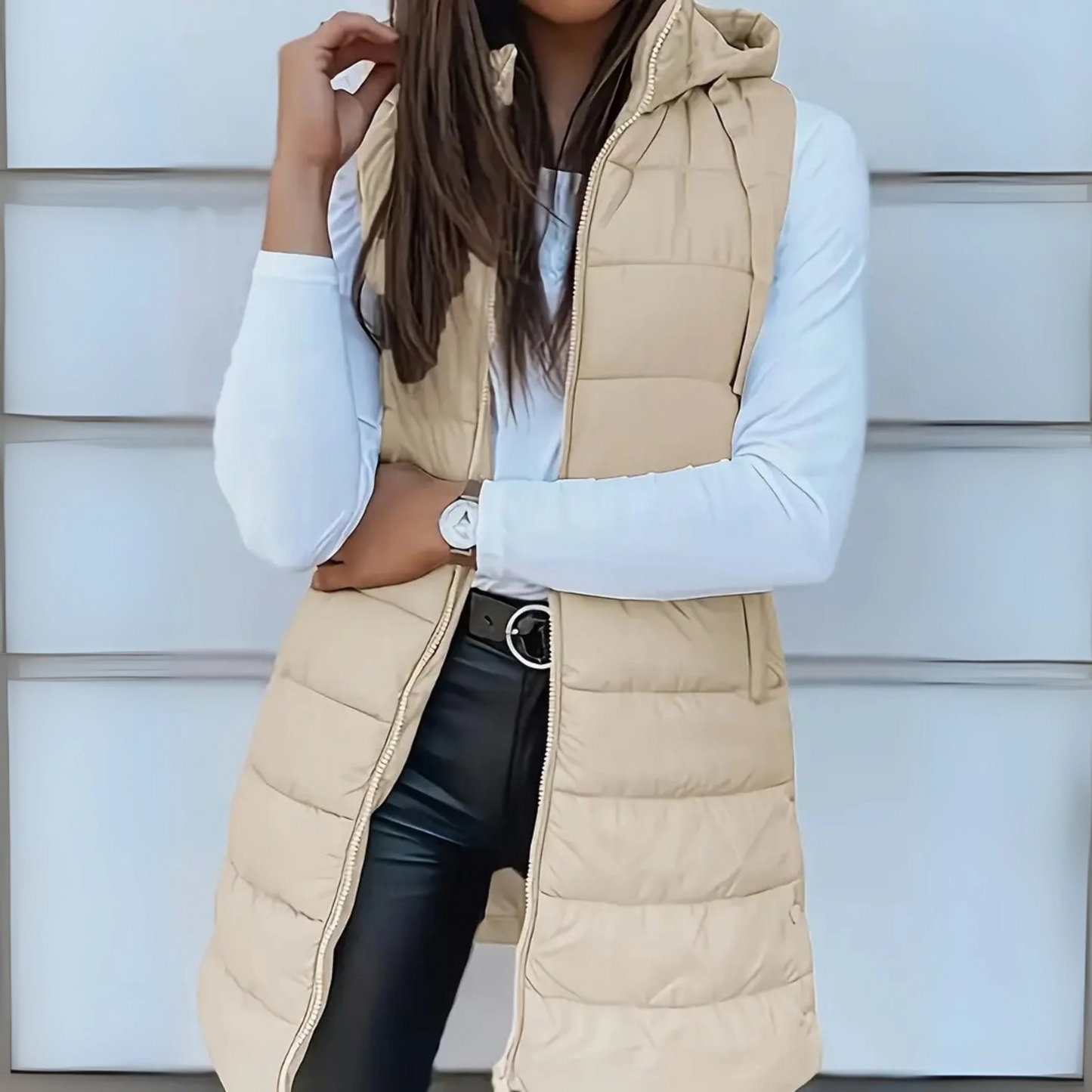 Alina – Steppweste mit Kapuze Damen