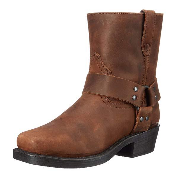 Lukas - Herren Biker Stiefel aus Leder mit klassischem Harness