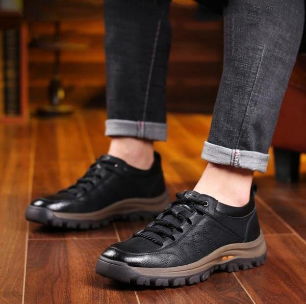 Leonard – Herren Lederschuhe schwarz mit rutschfester Sohle