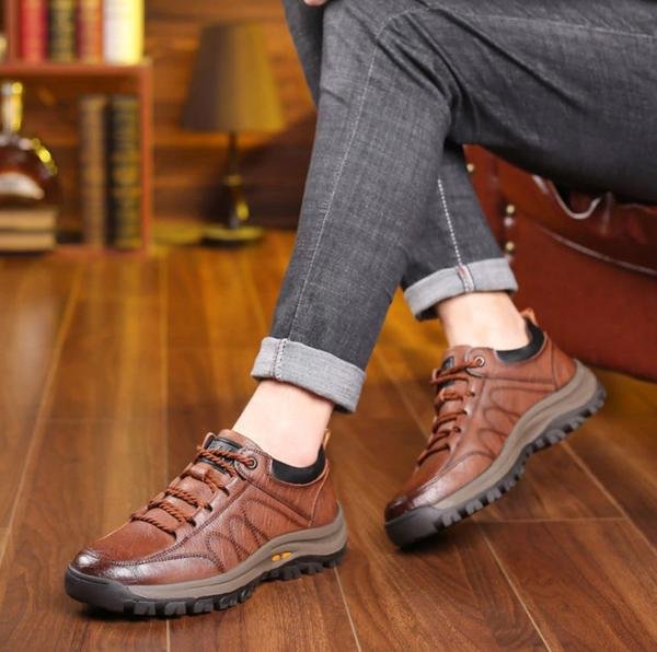 Leonard – Herren Lederschuhe schwarz mit rutschfester Sohle