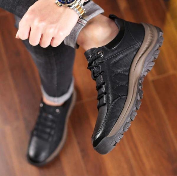 Leonard – Herren Lederschuhe schwarz mit rutschfester Sohle