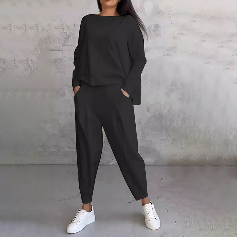 Mila – Damen Zweiteiler Set Locker Freizeit Anzug