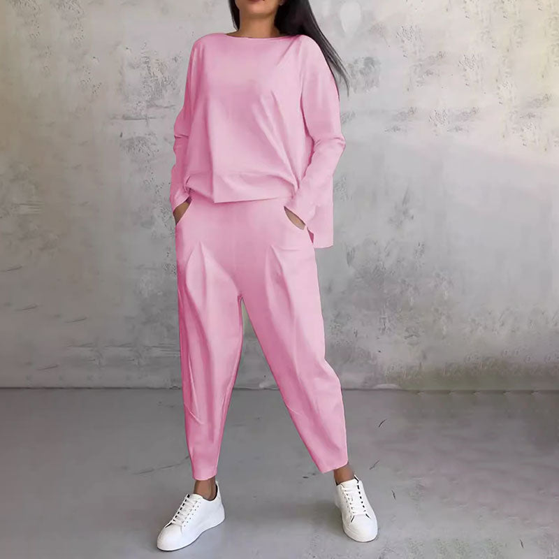 Mila – Damen Zweiteiler Set Locker Freizeit Anzug
