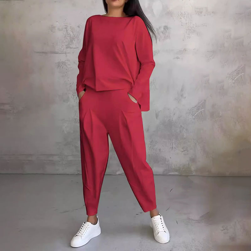 Mila – Damen Zweiteiler Set Locker Freizeit Anzug