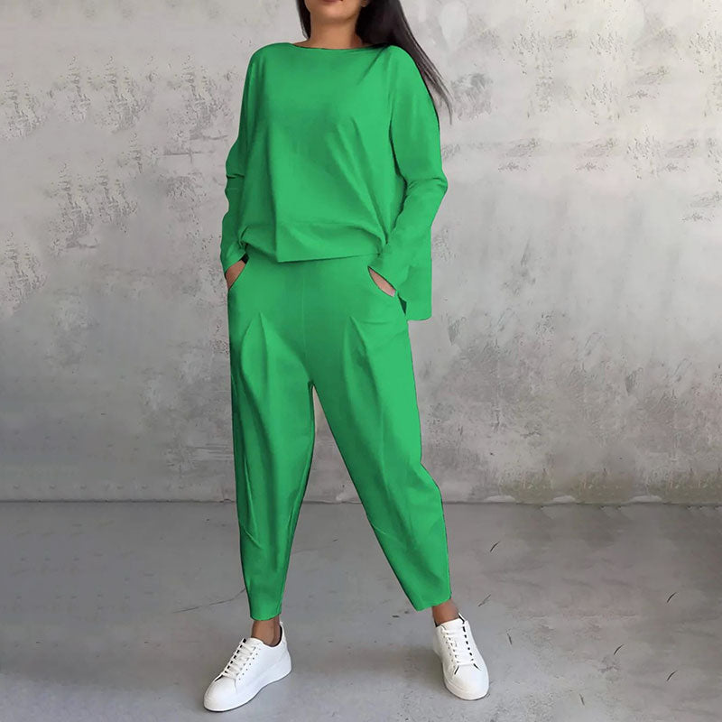 Mila – Damen Zweiteiler Set Locker Freizeit Anzug