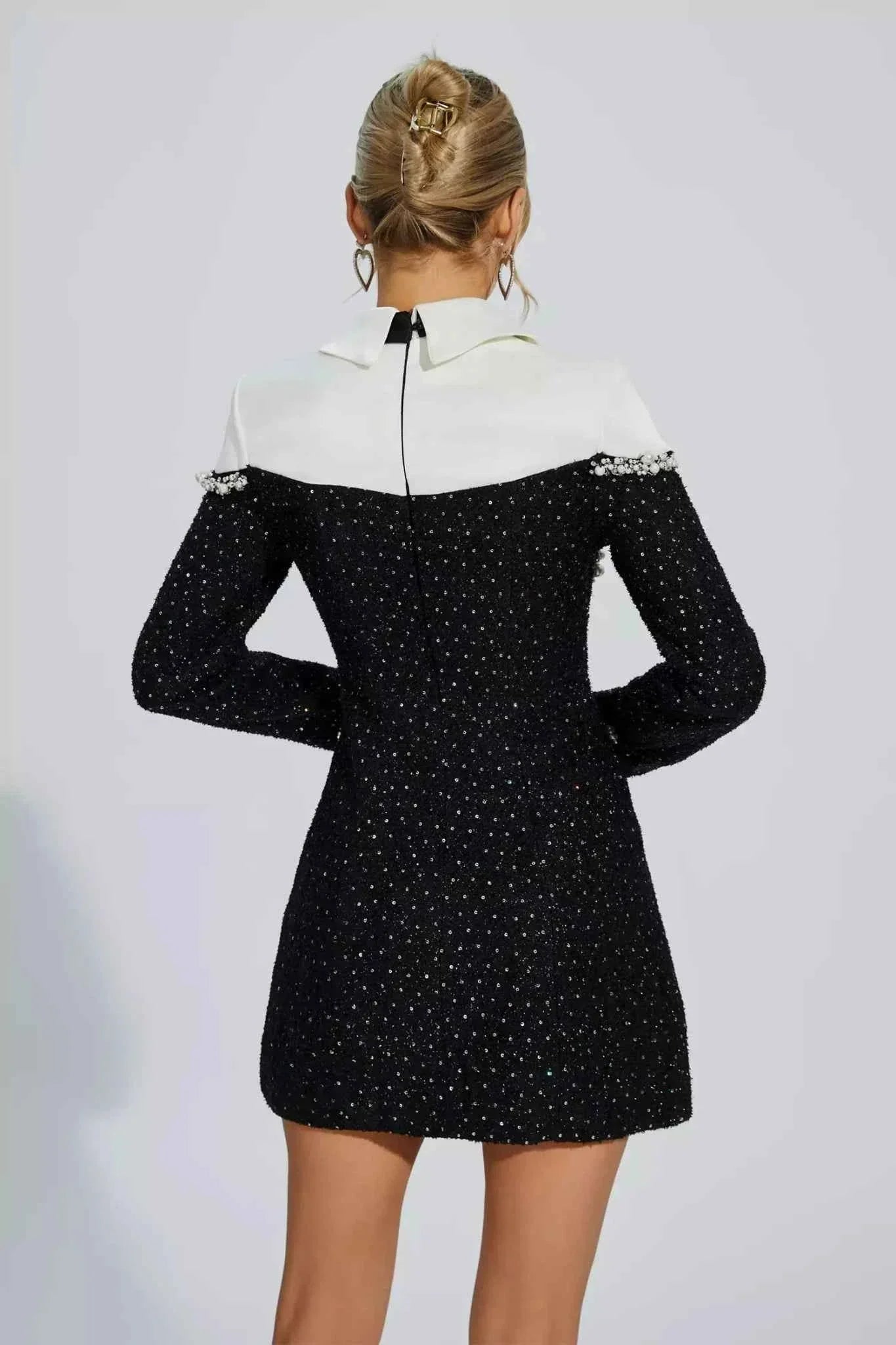 Vanessa - Damen Cocktailkleid figurbetont mit Kragen