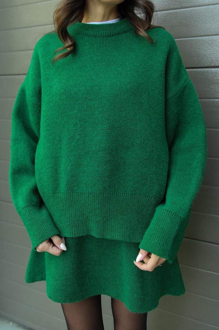 Isla – Elegantes Strickkleid mit Oversize Pullover Damen