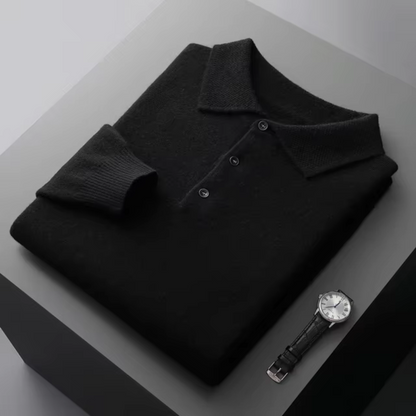 Adrian – Herren Baumwolle Strickpullover mit Polokragen