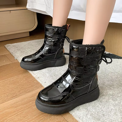 Lina - Warmer Damen Winterstiefel zum Schnüren