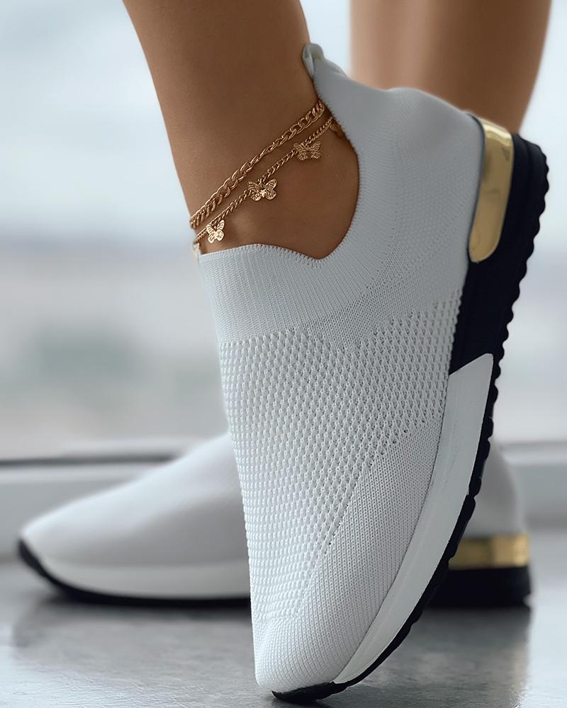 Elena – Slip-On Sneaker mit Metallic-Detail für Damen