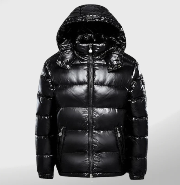 Marlon – Herren Steppjacke mit Kapuze und Glanzfinish