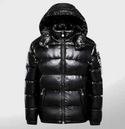 Marlon – Herren Steppjacke mit Kapuze und Glanzfinish