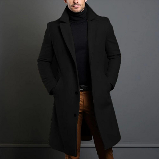 Leon - Herren Mantel langer Wintermantel