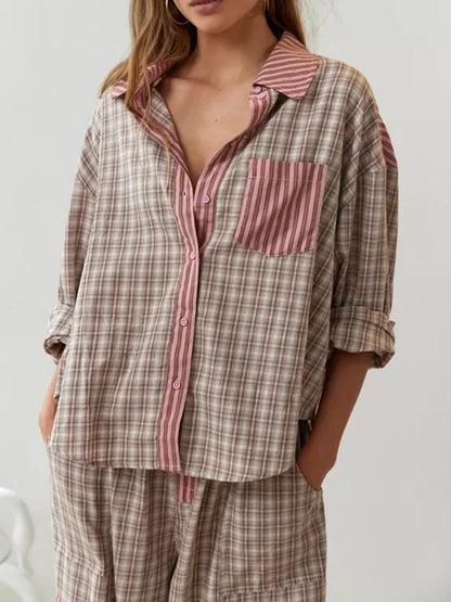 Leonie – Damen Pyjama Set mit Hemd und Hose