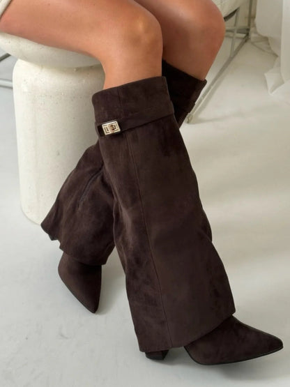 Amelia – Kniehohe Wildlederstiefel Damen