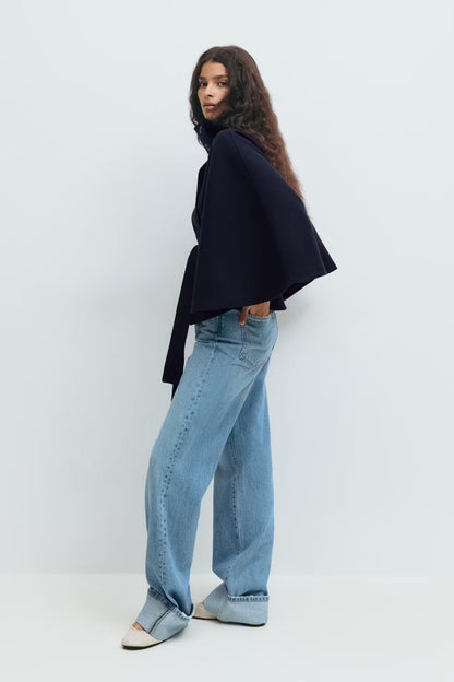 Isla - Damen Jacke mit Gürtel und weitem Schnitt