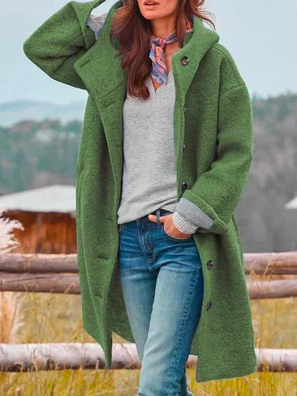Sofia – Kuscheliger Oversize Damenmantel mit Kapuze