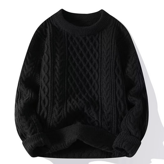 Lena - Damen wollen  Strickpullover mit Zopfmuster