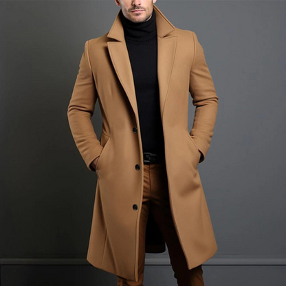 Leon - Herren Mantel langer Wintermantel