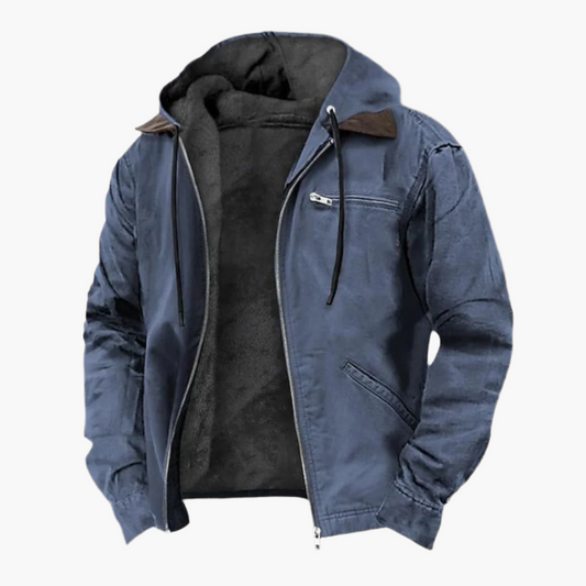 Noah – Herren Gefütterte Freizeitjacke mit Kapuze und Reißverschluss