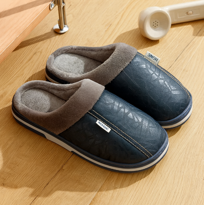 Jonas – Herren Hausschuhe mit Warmfutter und rutschfester Sohle