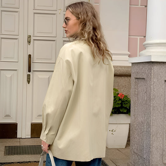 Alva – Damen Übergangsjacke mit Kontrastkragen