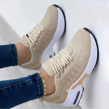 Nayla - Damen Sneaker mit dicker Sohle und edlen Details