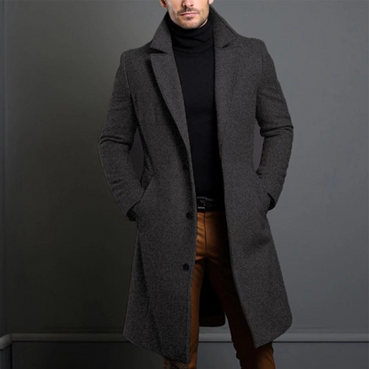 Leon - Herren Mantel langer Wintermantel