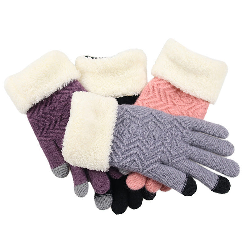 Luna – Warme Strickhandschuhe mit Fleecefutter für Damen