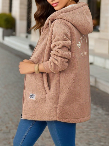 Emma – Kuschelige Fleecejacke mit Kapuze für Damen