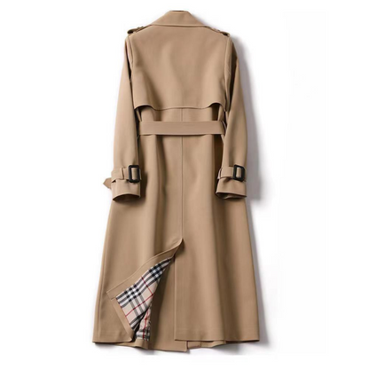 Valentina - Damen wollen Trenchcoat mit Bindegürtel und Doppelreiher