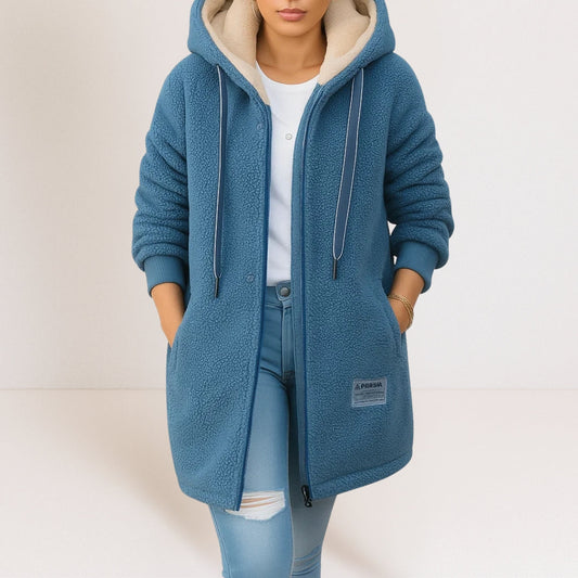 Lucía – Warme Fleece Damenjacke mit Kapuze