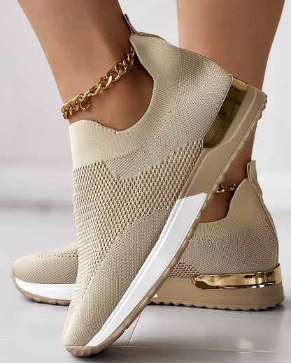 Elena – Slip-On Sneaker mit Metallic-Detail für Damen