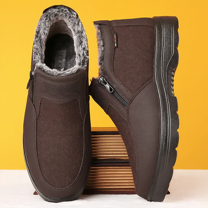 Leandro - Herren Winterstiefel mit Reißverschluss und Fellfutter